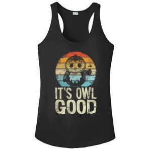 Owl Lover Its Owl Good Funny Owl Pun Ladies PosiCharge Competitor Racerback Tank