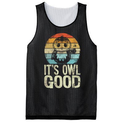 Owl Lover Its Owl Good Funny Owl Pun Mesh Reversible Basketball Jersey Tank