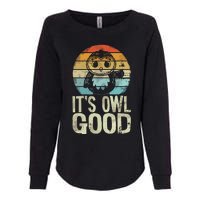 Owl Lover Its Owl Good Funny Owl Pun Womens California Wash Sweatshirt