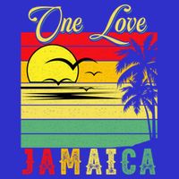 One Love Jamaica Summer Vacation Family Vintage Sunset Beach Gift Bag