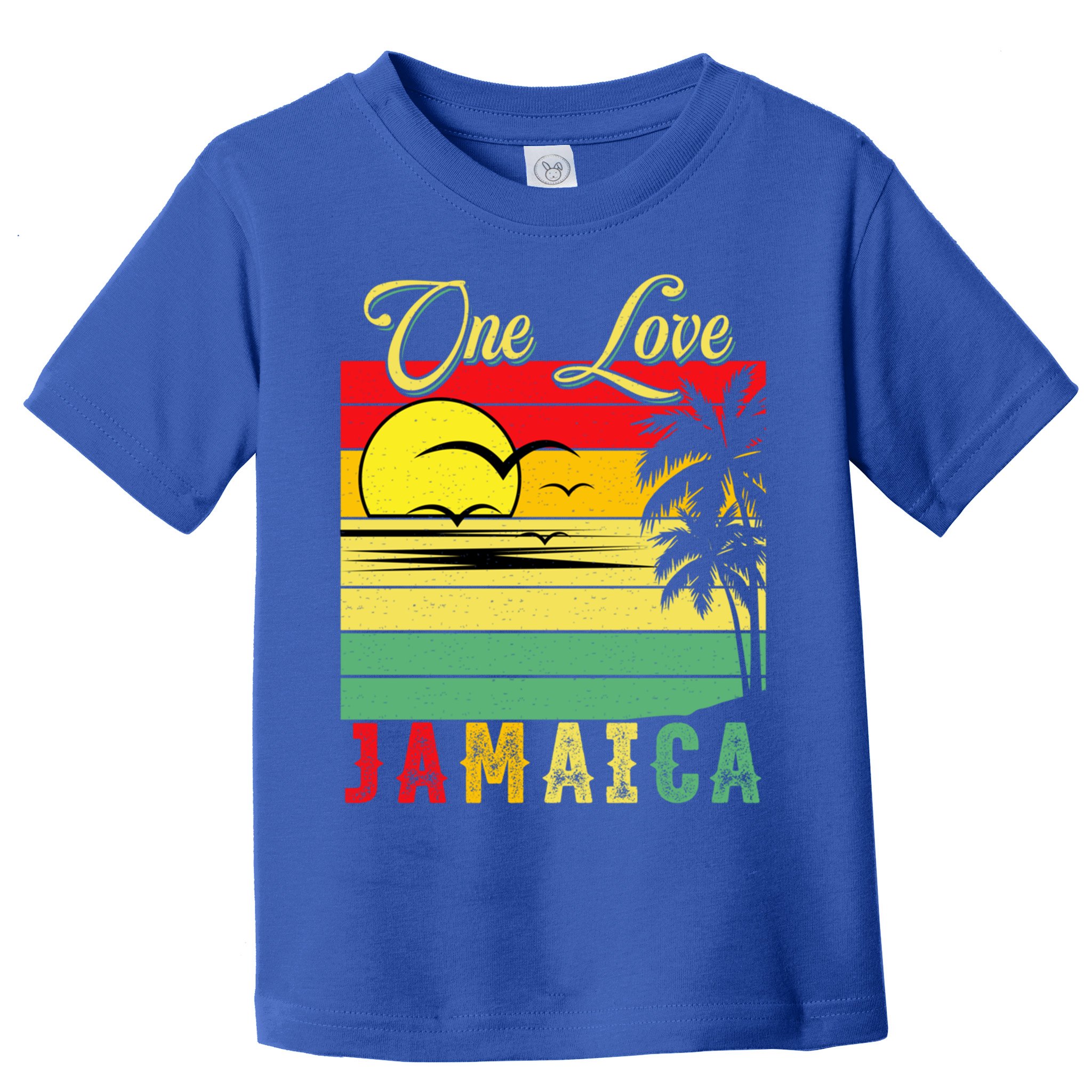 One Love Jamaica Summer Vacation Family Vintage Sunset Beach Gift Toddler T-Shirt