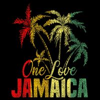 One Love Jamaica Caribbean Vacation Reggae Cooling Performance Crew T-Shirt