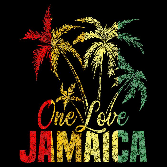 One Love Jamaica Caribbean Vacation Reggae Cooling Performance Crew T-Shirt