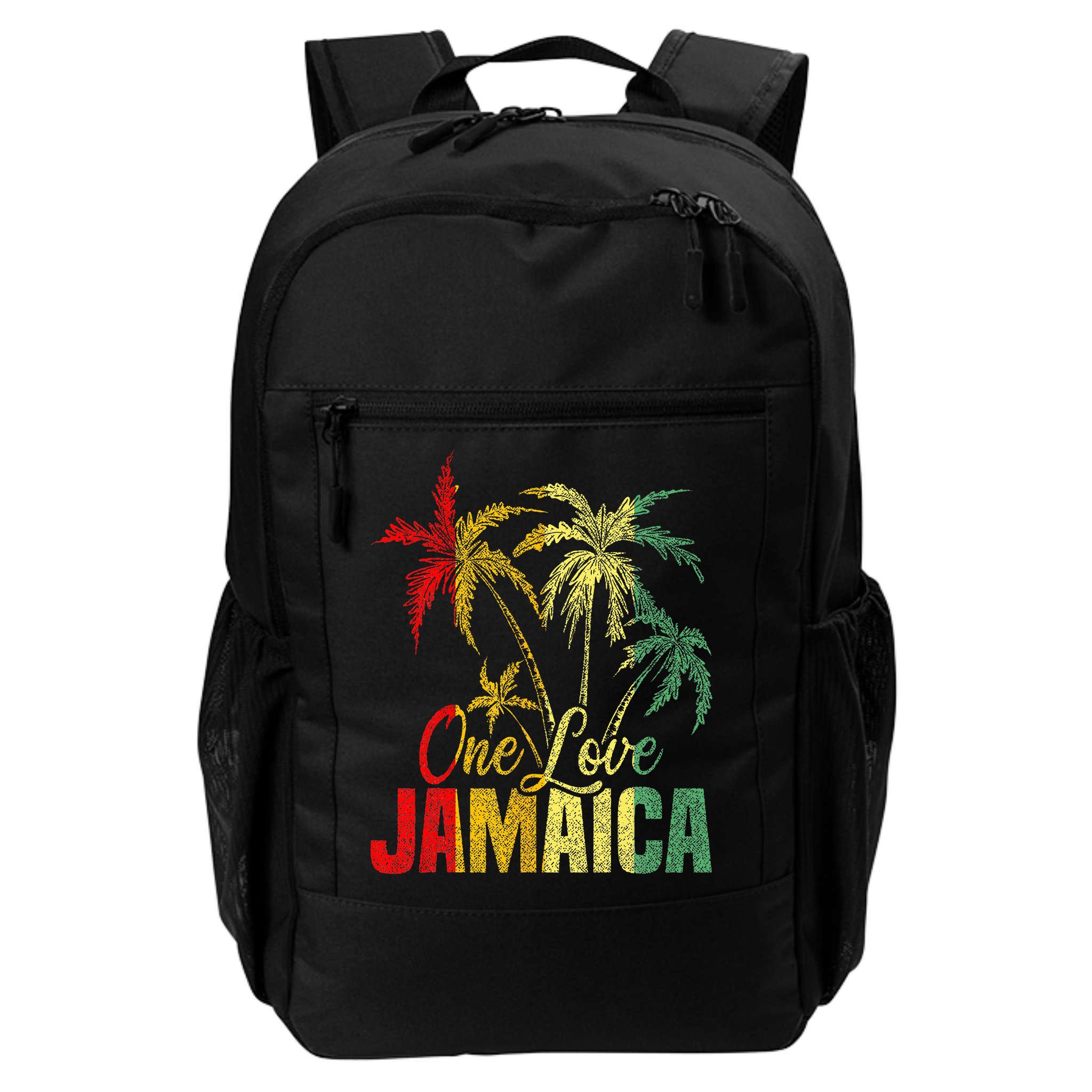 One Love Jamaica Caribbean Vacation Reggae Backpack