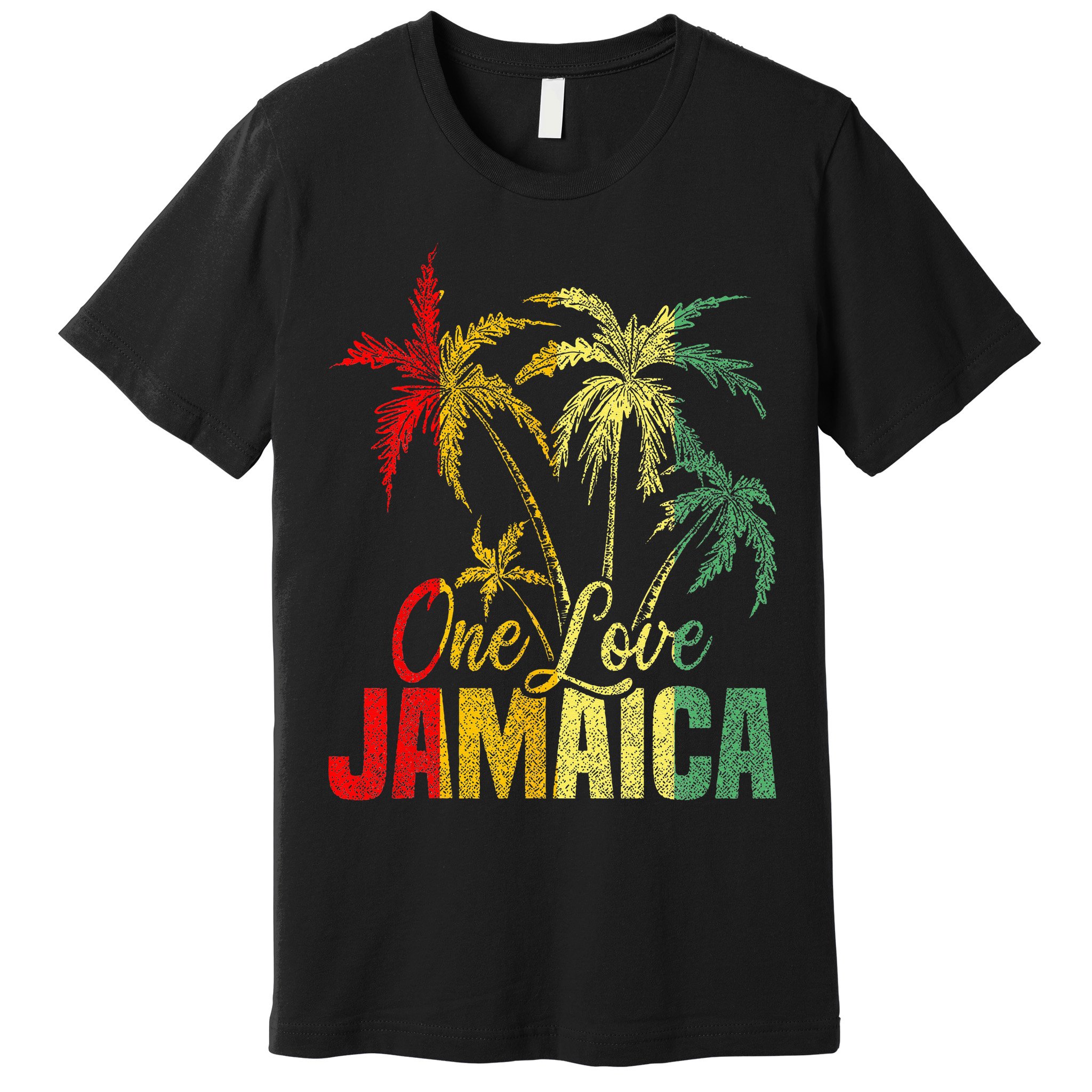One Love Jamaica Caribbean Vacation Reggae Premium T-Shirt