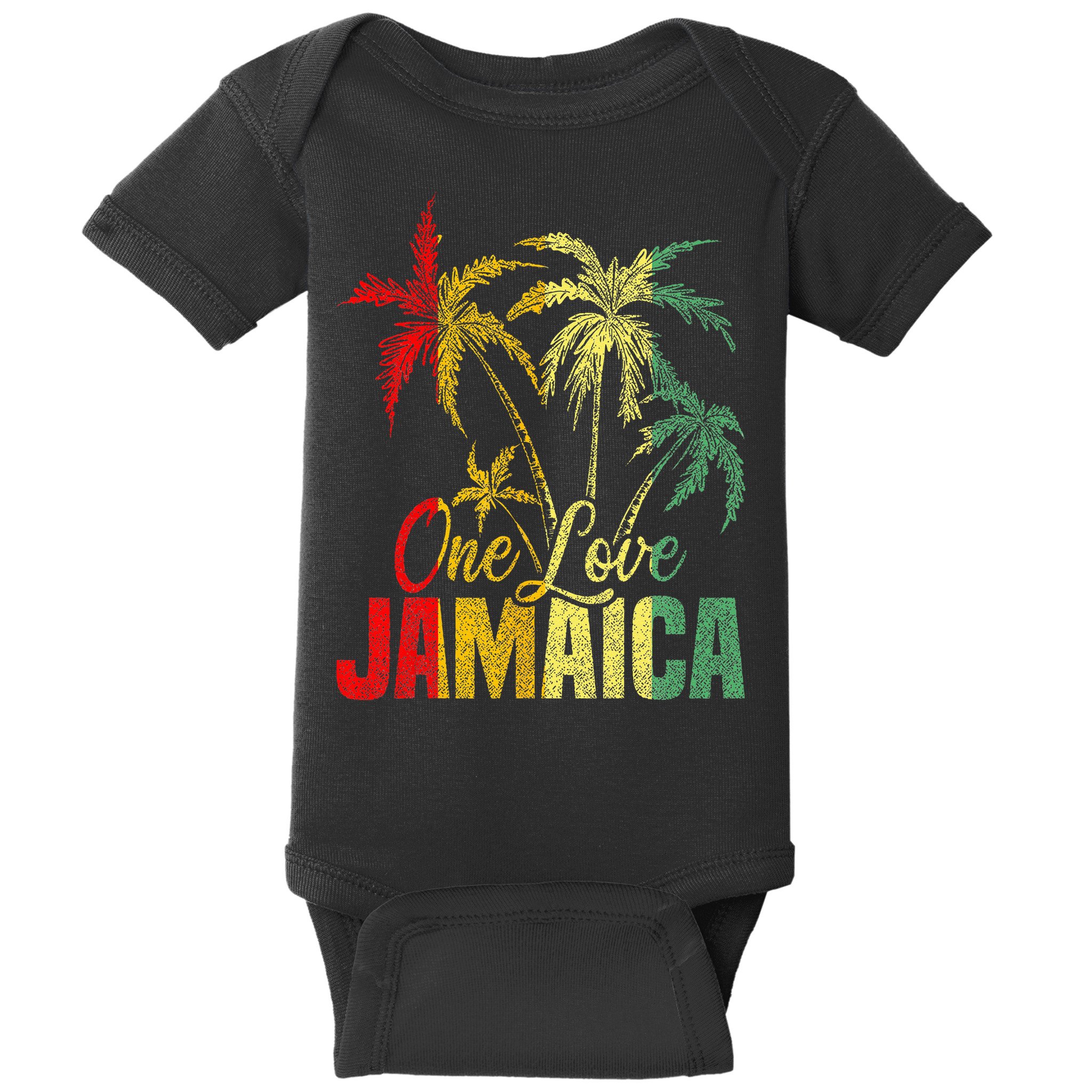 One Love Jamaica Caribbean Vacation Reggae Baby Bodysuit