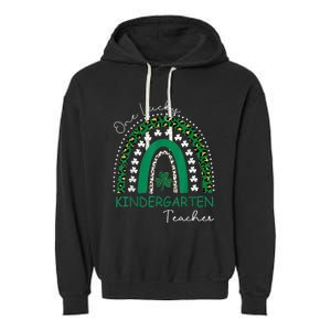 One Lucky Kindergarten Teacher St. Patrick's Day Wo's Garment-Dyed Fleece Hoodie