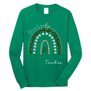 One Lucky Kindergarten Teacher St. Patrick's Day Wo's Long Sleeve Shirt