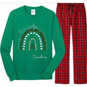 One Lucky Kindergarten Teacher St. Patrick's Day Wo's Long Sleeve Pajama Set