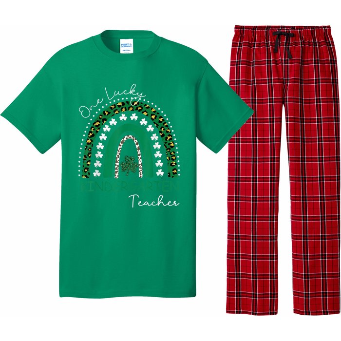 One Lucky Kindergarten Teacher St. Patrick's Day Wo's Pajama Set