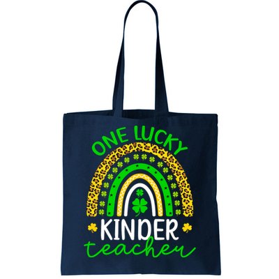 One Lucky Kinder Teacher St Patricks Day Teacher Rainbow Graphic Plus Size Tote Bag