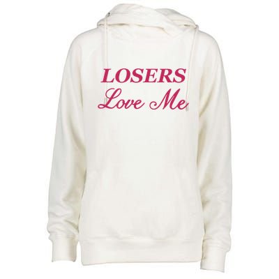 Ohkay Losers Love Me Womens Funnel Neck Pullover Hood