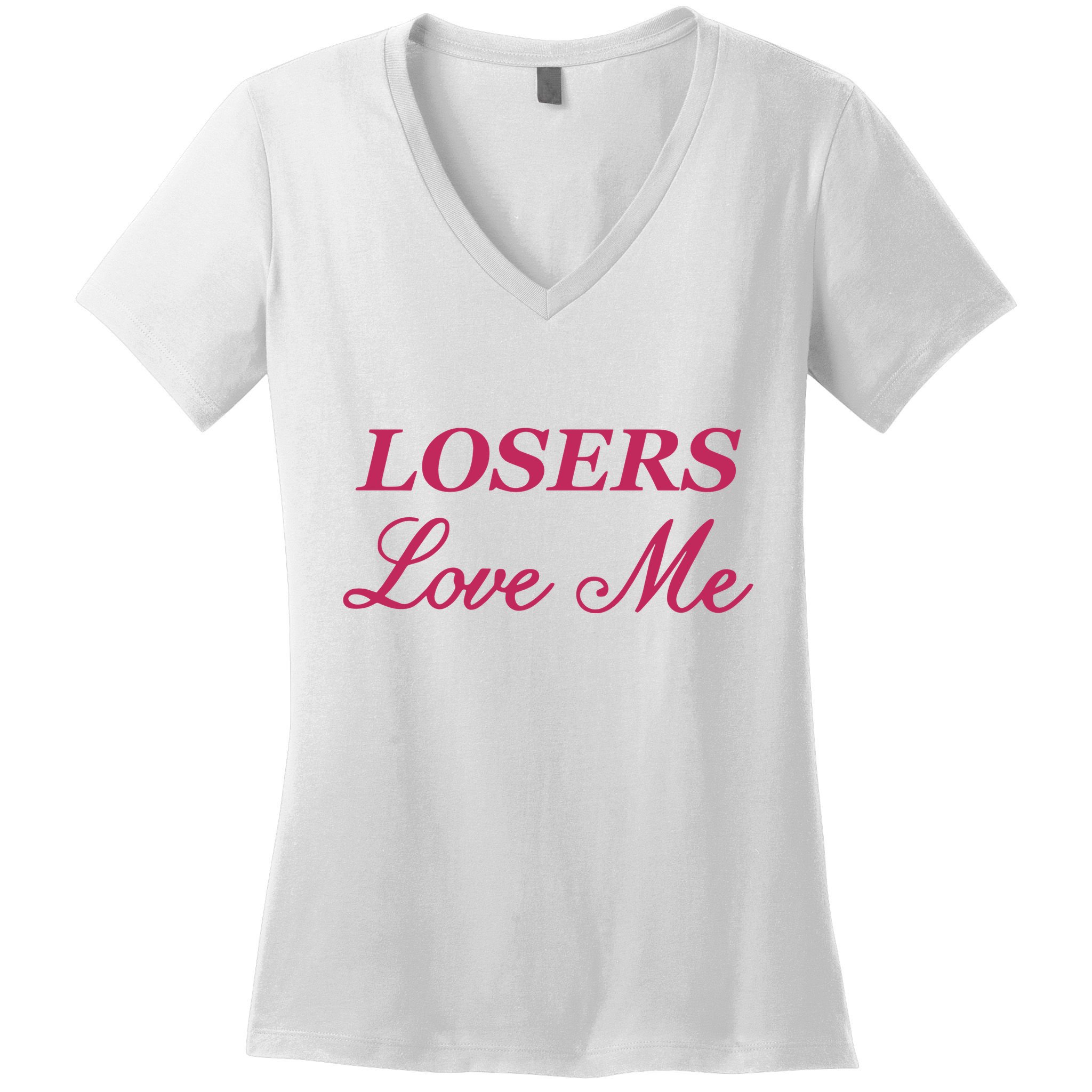 Ohkay Losers Love Me Women's V-Neck T-Shirt