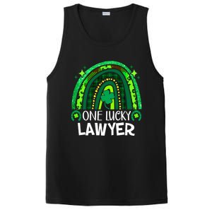 One Lucky Lawyer Funny Gift Rainbow St Patrick's Day Gift PosiCharge Competitor Tank