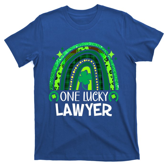 One Lucky Lawyer Funny Gift Rainbow St Patrick's Day Gift T-Shirt