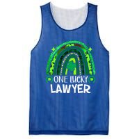 One Lucky Lawyer Funny Gift Rainbow St Patrick's Day Gift Mesh Reversible Basketball Jersey Tank