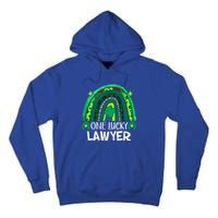 One Lucky Lawyer Funny Gift Rainbow St Patrick's Day Gift Tall Hoodie