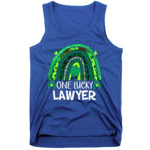 One Lucky Lawyer Funny Gift Rainbow St Patrick's Day Gift Tank Top