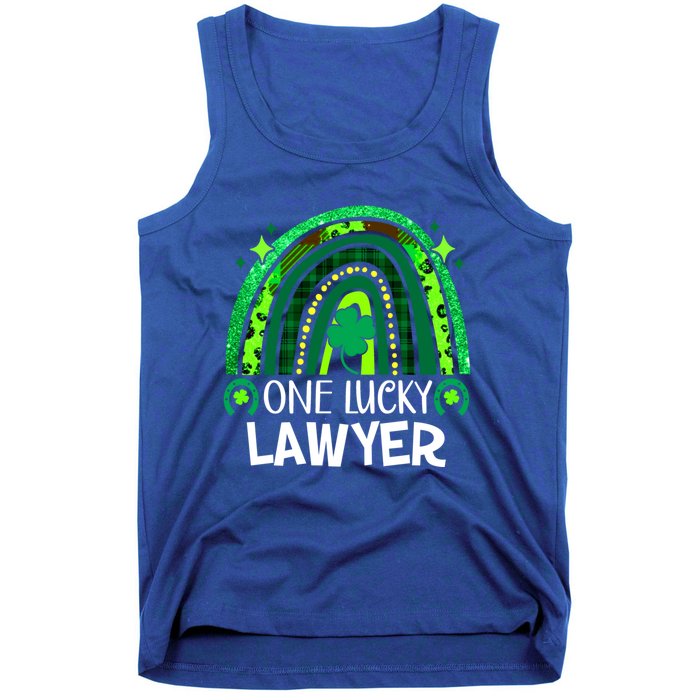 One Lucky Lawyer Funny Gift Rainbow St Patrick's Day Gift Tank Top