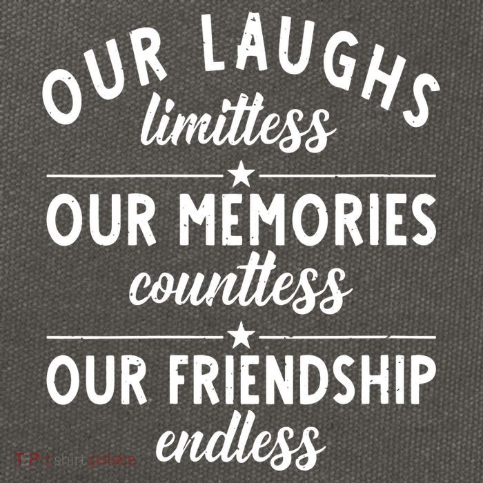 Our Laughs Limitless Memories Countless Friendship Endless Vneck Cotton Canvas Backpack