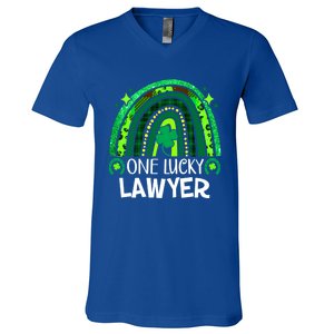 One Lucky Lawyer Cool Gift Rainbow St Patrick's Day Great Gift V-Neck T-Shirt