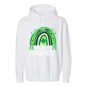 One Lucky Lawyer Cool Gift Rainbow St Patrick's Day Great Gift Garment-Dyed Fleece Hoodie