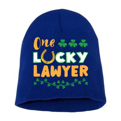 One Lucky Lawyer St Patricks Day Cute Gift Short Acrylic Beanie