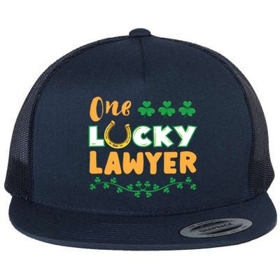 One Lucky Lawyer St Patricks Day Cute Gift Flat Bill Trucker Hat