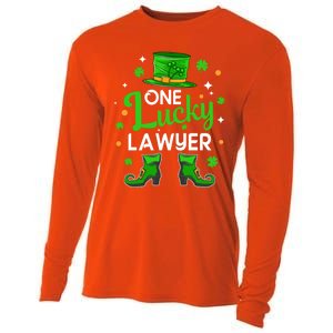 One Lucky Lawyer St Patrick's Day Leprechaun Lawyer Gift Cooling Performance Long Sleeve Crew