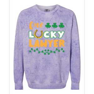 One Lucky Lawyer St Patricks Day Meaningful Gift Colorblast Crewneck Sweatshirt