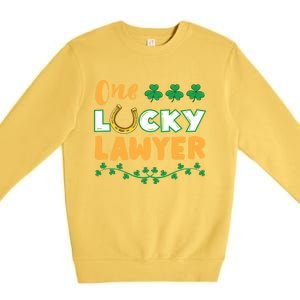 One Lucky Lawyer St Patricks Day Meaningful Gift Premium Crewneck Sweatshirt