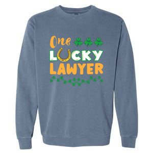 One Lucky Lawyer St Patricks Day Meaningful Gift Garment-Dyed Sweatshirt