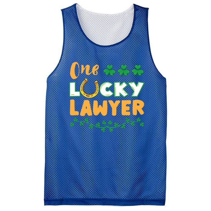 One Lucky Lawyer St Patricks Day Meaningful Gift Mesh Reversible Basketball Jersey Tank