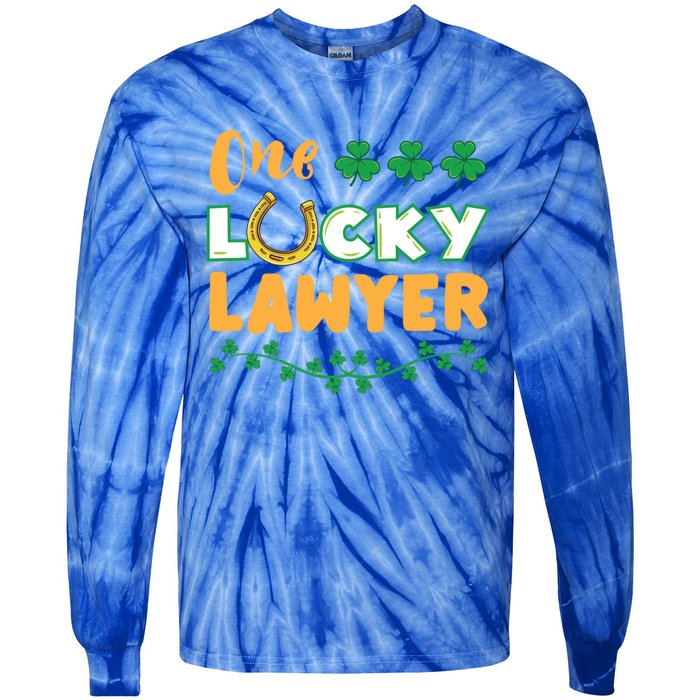 One Lucky Lawyer St Patricks Day Meaningful Gift Tie-Dye Long Sleeve Shirt