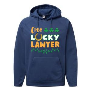 One Lucky Lawyer St Patricks Day Meaningful Gift Performance Fleece Hoodie