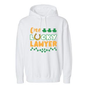 One Lucky Lawyer St Patricks Day Meaningful Gift Garment-Dyed Fleece Hoodie