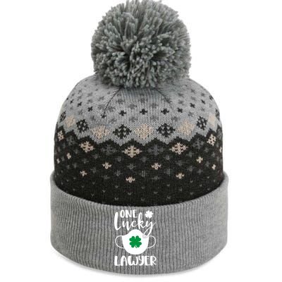 One Lucky Lawyer St Patrick's Day Lawyer Gift The Baniff Cuffed Pom Beanie