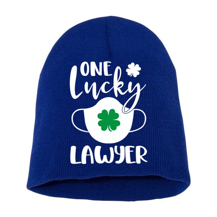 One Lucky Lawyer St Patrick's Day Lawyer Gift Short Acrylic Beanie