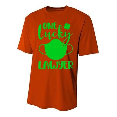 One Lucky Lawyer St Patrick's Day Lawyer Cute Gift Performance Sprint T-Shirt