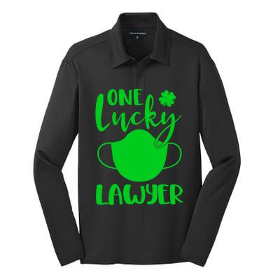 One Lucky Lawyer St Patrick's Day Lawyer Cute Gift Silk Touch Performance Long Sleeve Polo