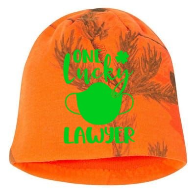 One Lucky Lawyer St Patrick's Day Lawyer Cute Gift Kati - Camo Knit Beanie