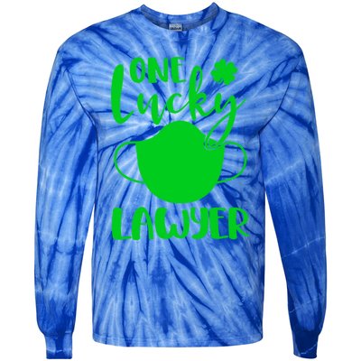 One Lucky Lawyer St Patrick's Day Lawyer Cute Gift Tie-Dye Long Sleeve Shirt