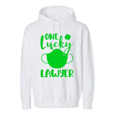 One Lucky Lawyer St Patrick's Day Lawyer Cute Gift Garment-Dyed Fleece Hoodie