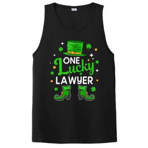 One Lucky Lawyer St Patrick's Day Leprechaun Lawyer Gift PosiCharge Competitor Tank