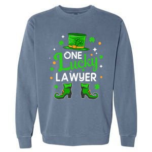 One Lucky Lawyer St Patrick's Day Leprechaun Lawyer Gift Garment-Dyed Sweatshirt