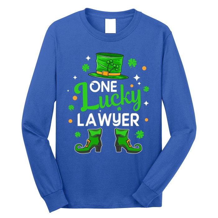 One Lucky Lawyer St Patrick's Day Leprechaun Lawyer Gift Long Sleeve Shirt