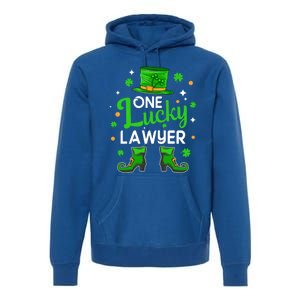 One Lucky Lawyer St Patrick's Day Leprechaun Lawyer Gift Premium Hoodie