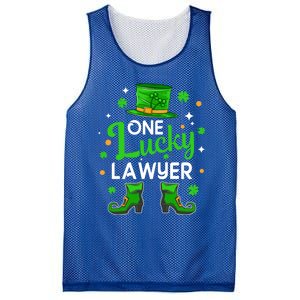 One Lucky Lawyer St Patrick's Day Leprechaun Lawyer Gift Mesh Reversible Basketball Jersey Tank