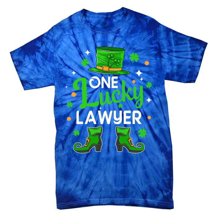 One Lucky Lawyer St Patrick's Day Leprechaun Lawyer Gift Tie-Dye T-Shirt