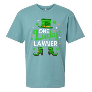 One Lucky Lawyer St Patrick's Day Leprechaun Lawyer Gift Sueded Cloud Jersey T-Shirt